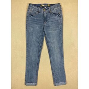 Seven7 Weekend Slim Fit Crop Jeans Womens 4 Stretch Mid Rise Tapered Leg‎ Blue